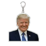 Trump Mug Shot - Donald Trump Mug Shot - Never Surrender 58mm Brooch Humor Funny Political Graphic  Acrylic Key Chain Fans Gift