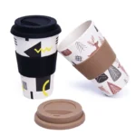 400ml Bamboo Eco Travel Mug/Cup, Coffee Cup Reusable and Friendly Fibre Takeaway,deal Mug For Outdoors