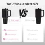 HydroJug Traveler Tumbler 32/40 OZ Stainless Steel Water Bottle Leak Resistant Vacuum Insulated Mug Double Wall Iced Travel Cup