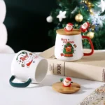 Mug gift box ceramic mug Christmas gift Ceramic mug mug with lid with spoon set cup cup cup Coffee cup Christmas