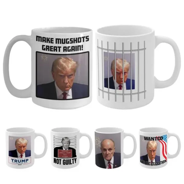 2023 NEW Trump Mugshot Coffee Mug Ceramic Cup 11 Oz Home Tea Milk Cup Creative Gift For Adult Kids Kitchen Accessories