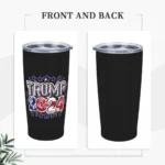 Trump For President Active Stainless Steel Tumbler Vacuum Insulated Mug Thermal Cold Cup Straws With Lid 20oz