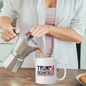 Trump Cup 350ml White Ceramic Trump 2024 Coffee Mug Funny Coffee Mug for Family Friend Ceramic Coffee Cups for Brother Dad 2