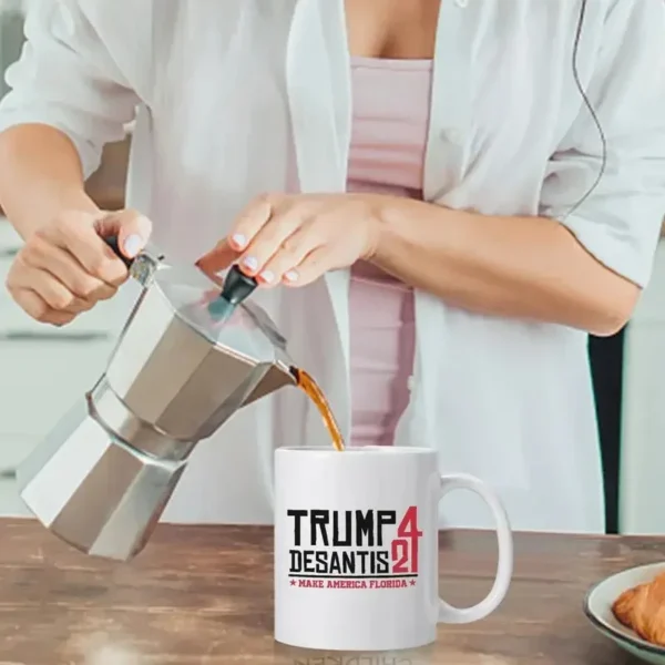 Trump Cup 350ml White Ceramic Trump 2024 Coffee Mug Funny Coffee Mug for Family Friend Ceramic Coffee Cups for Brother Dad