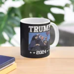 Donald Trump 2024 Survived Shot At Elect  Mug Photo Handle Round Printed Drinkware Cup Design Tea Image Gifts Simple Coffee