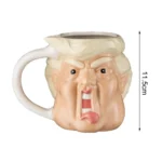 Trump 3D Ceramic Coffee Cup 301-400ml Tea Mug Weird Water Cup Funny Milk Cups Home Decor Funky Beverage Cup Drinkware