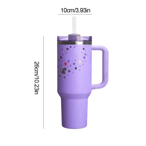 New 40oz Vacuum Insulated Tumbler with Lid & Straw Stainless Steel Water Bottle acuum Cup 2.0 Thermal Mug Hot Cold Coffee Drinks