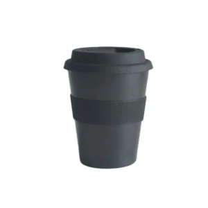 350ML Bamboo Fiber Coffee Cup With Lids And Sleeves,Eco-Friendly Coffee Mugs Drink Cup Travel Mugs Plumyl