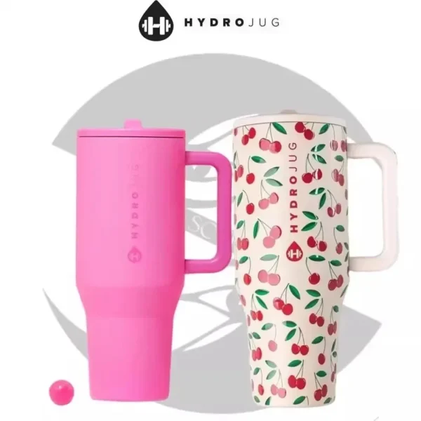 HydroJug Tumbler 32OZ/40OZ Traveler Straw Lid Stainless Steel Vacuum Insulated Car Mug Double Wall Thermal Iced Travel