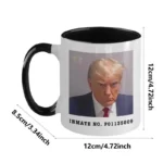 DonaldTrump Cup Trumps Mugshot Cup Ceramic Coffee Tea Mug DonaldTrump 2024 Campaign Mugs Gift Christmas Drinkware Handgrip