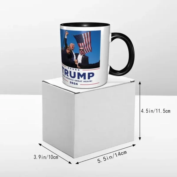 2024 Trump Shooting Merch Coffee Mug Funny Donald Trump Shot Cup Gifts