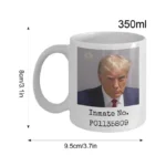 Donald Trump Cup 350ml Trump Mugshot Cup Ceramic Coffee Tea Mu Donald Trump 2024 Campaign Mug Gift Christmas Drinkware Gifts