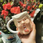 301-400ml Trump 3D Ceramic Mug Weird Coffee Cup Funny Water Cups Home Decor Funky Beverage Cup Tea Cup Drinkware