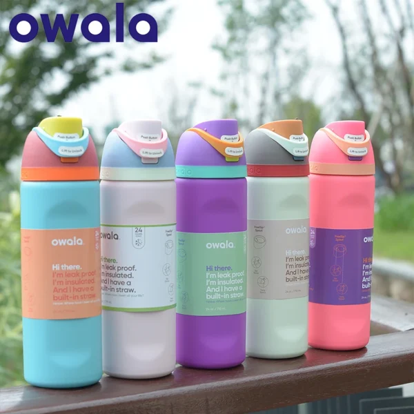 Owala Insulated Stainless Steel Water Bottle with Straw, BPA-Free Sports Water Bottle, Great for Travel, 24Oz/32 Oz,