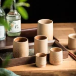 Bamboo Cup Home Japan Style Natural Carved Water Cups Tea Beer Coffee Juice Drinking Mug Handmade Wooden Cup