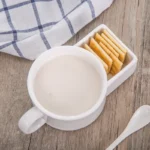 ceramic dipping mug soup bowl with biscuit cookie pocket holder compartment