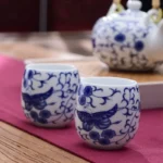 1pcs/3pcs China Ceramic Tea Cup White Porcelain Kung Fu Cups Pottery With Handle Drinkware Wine Coffee Mug Teacup Wholesale