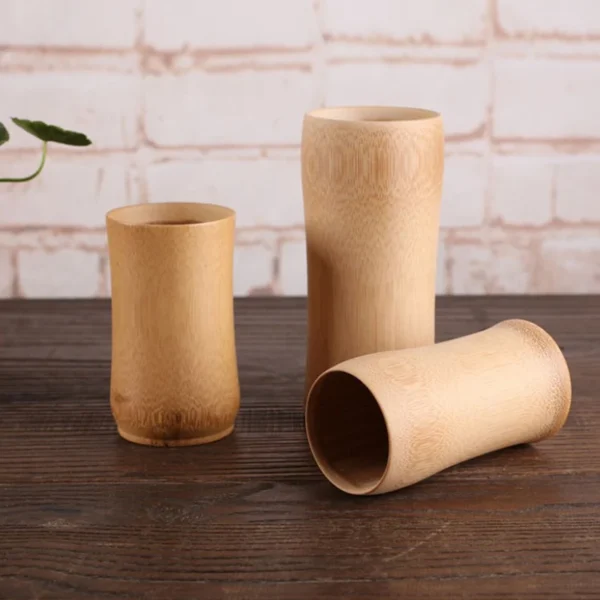 Bamboo Cup Home Japan Style Natural Carved Water Cups Tea Beer Coffee Juice Drinking Mug Handmade Wooden Cup