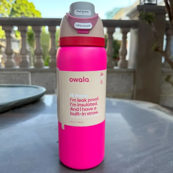 Original Owala Insulated Stainless Steel Water Bottle with Straw, BPA-Free Sports Water Bottle, Great for Travel, 24Oz/32 Oz,