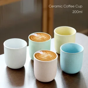 1pcs 200ml Ceramic Coffee Cup Espresso Cups Pottery Afternoon Tea Cup Breakfast Milk Porcelain Mug Household Water Cups