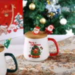 Mug gift box ceramic mug Christmas gift Ceramic mug mug with lid with spoon set cup cup cup Coffee cup Christmas