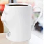 Biscuit Cookie Pocket Holder Eating Cake Cup Cartoon Funny Man Face Mug Durable Easy To Clean Ceramic Coffee Mug Hotel