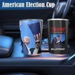 Popular American Trump Election Cup Trump Campaign Chuan Jianguo Peripherals 2024 Mug Coffee Tumbler With Lid And Straw