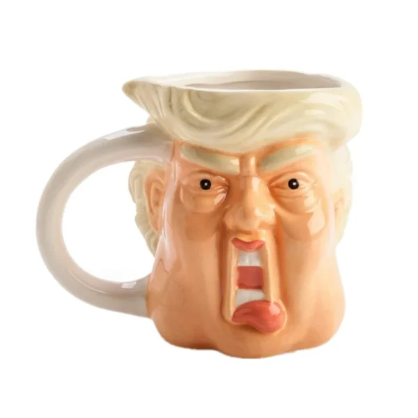 Creative Spoof 3D Mug Cute Ceramic Cup Cartoon Trump Water Cup Office Milk Coffee Cup ins Mug Gift Funny Ceramic Coffee Mug