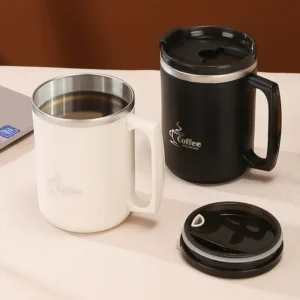 Milk Coffee Cup Stainless Steel Double Wall Thermal Insulated Water Cups and Mugs Metal Coffee Cup Mug 2