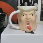 Trump 3D Ceramic Coffee Cup 301-400ml Tea Mug Weird Water Cup Funny Milk Cups Home Decor Funky Beverage Cup Drinkware