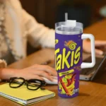 Stainless Steel Tumbler Takis Chili Coffee Mug Mexican Tortilla Chips Keep Heat Cold Drink Car Mugs Driving Design Water Bottle