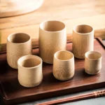 Bamboo Cup Home Japan Style Natural Carved Water Cups Tea Beer Coffee Juice Drinking Mug Handmade Wooden Cup