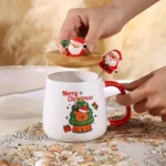 Mug gift box ceramic mug Christmas gift Ceramic mug mug with lid with spoon set cup cup cup Coffee cup Christmas