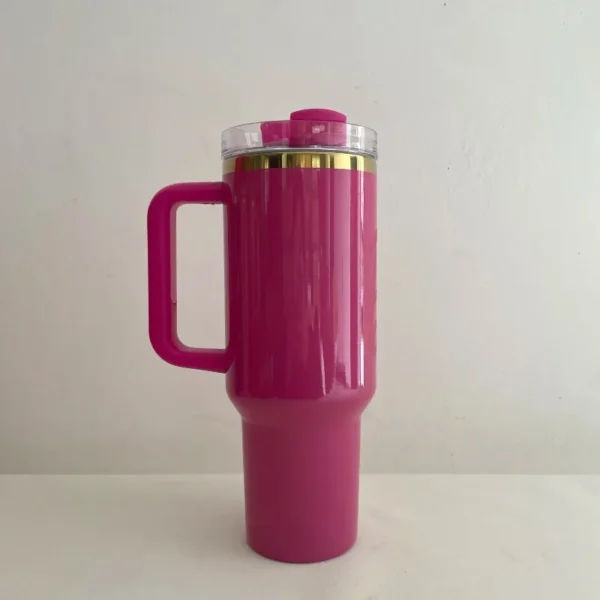 NEW Handle Straw Lid Stainless Steel 40oz Vacuum Insulated Car Mug Double Wall Hot Ice Travel Mug hydro flask  thermos  mugs