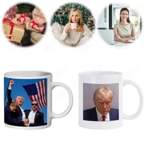 Donald Trump Cup Ceramic Mug with Handle Donald Trump 2024 Campaign Mugs Porcelain Latte Tea Mugs Creative Gift for Adult Kids 2