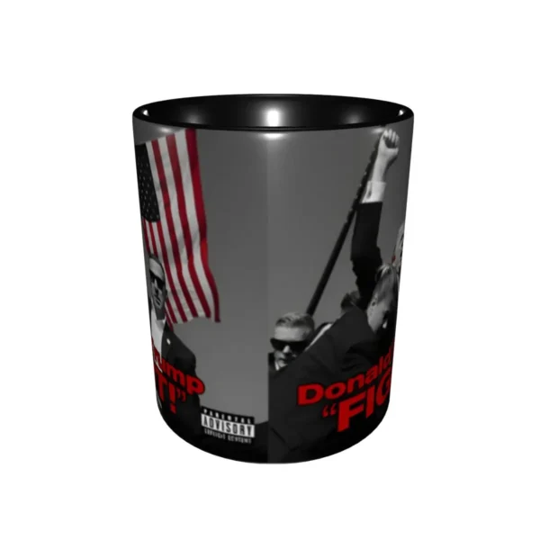 Trump Shot Fight Coffee Mugs Novelty 2024 Shooting at Trump Rally Cup For Office