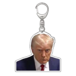 Trump Mug Shot - Donald Trump Mug Shot - Never Surrender 58mm Brooch Humor Funny Political Graphic  Acrylic Key Chain Fans Gift