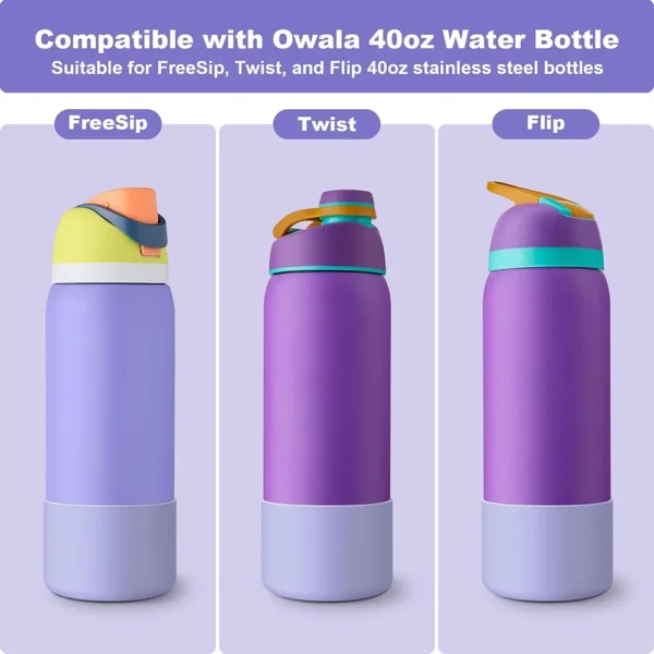 Silicone Water Bottle Boot For Owala Anti-Slip Protective Sleeve Bottom Bumper Protector For Freesip Twist 24oz 32oz 40oz New