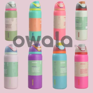 Owala Insulated Stainless Steel Water Bottle with Straw Sports Travel, Sports Water Bottle, 32 oz,24 oz