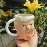 Trump 3D Ceramic Coffee Cup 301-400ml Tea Mug Weird Water Cup Funny Milk Cups Home Decor Funky Beverage Cup Drinkware