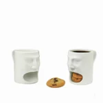 Funny Coffee Mug With Cookie Holder Ceramic Tea Milk Cup Breakfast Drinking Mug Pot Glass Food Storage Containers Meal Prep