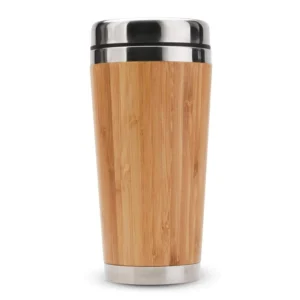 Bamboo Coffee Cup Stainless Steel Coffee Travel Mug With Leak-Proof Cover Insulated Coffee Accompanying Cup Reusable Cup