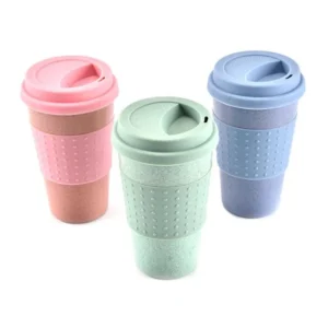 1PC Wheat Straw Mug Creative Drinkware Reusable Bamboo Fibre Ecoffee Cups Eco Friendly Travel Mugs 2