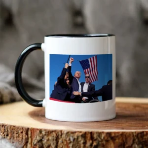 Trump Rally Shooter Coffee Mug -Trump 2024 Novelty Cup Funny Coffee Mug Gift Premium White Coffee Mug 2