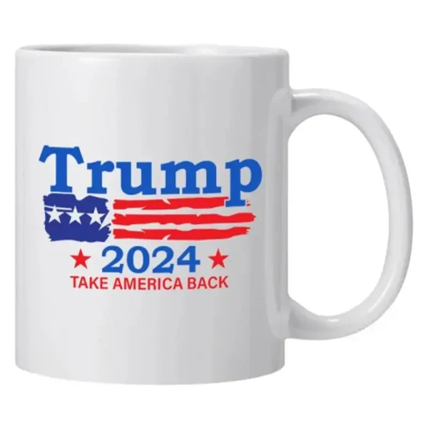 Trump Cup 350ml White Ceramic Trump 2024 Coffee Mug Funny Coffee Mug for Family Friend Ceramic Coffee Cups for Brother Dad