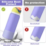 Silicone Water Bottle Boot For Owala Anti-Slip Protective Sleeve Bottom Bumper Protector For Freesip Twist 24oz 32oz 40oz New