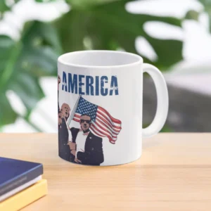 Donald Trump Assassination Pray For Ame  Mug Simple Picture Handle Round Coffee Cup Design Drinkware Printed Photo Image Gifts 2