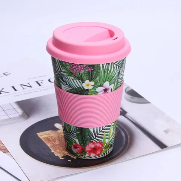 400ml Bamboo Eco Travel Mug/Cup, Coffee Cup Reusable and Friendly Fibre Takeaway,deal Mug For Outdoors