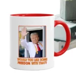 350ml/12oz Trump Ceramic Mug Funny Trump French Fry Print Mug Donald Trump Supporter Ceramic Mug Coffee Tea Cup