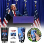 Popular American Trump Election Cup Trump Campaign Chuan Jianguo Peripherals 2024 Mug Coffee Tumbler With Lid And Straw